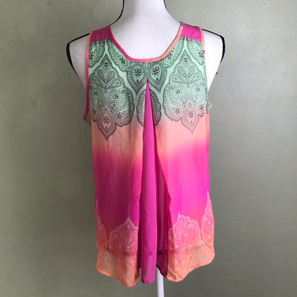 Candie’s Sheer Sleeveless Button Down Top M - Picture 4 of 6